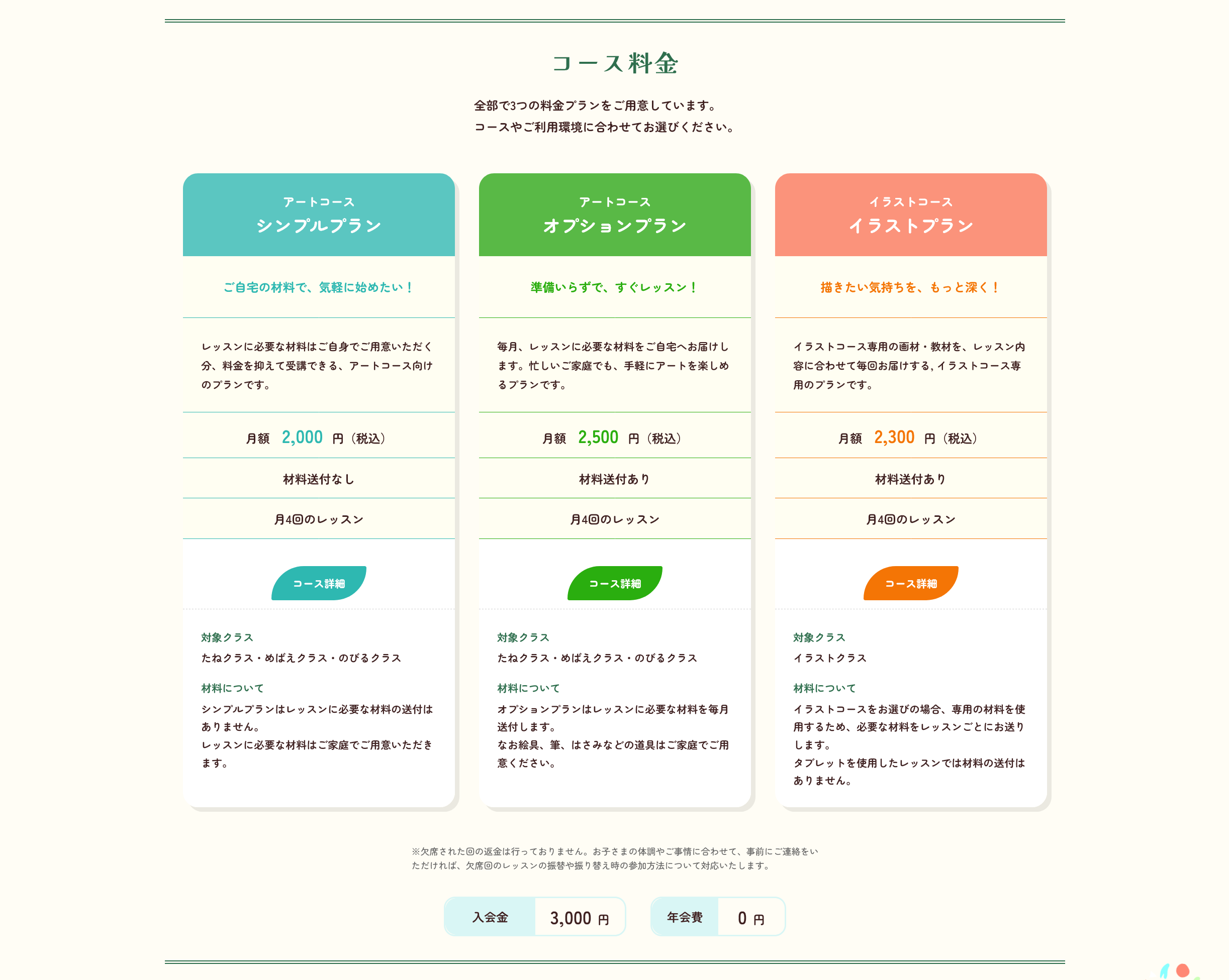 料金セクションafterーコース・料金ページ