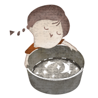 浸水させるイラスト
